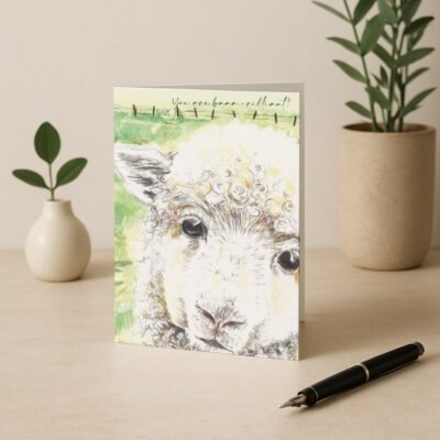 You're Brilliant Greetings Card by Cherith Harrison Neutral Backdrop