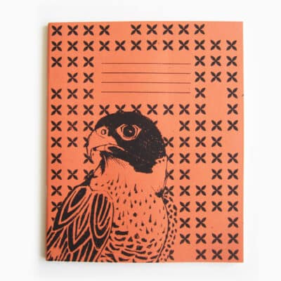 Screen Printed Bird Jotters Blue Pink Orange