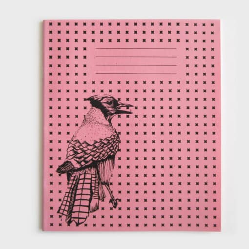 Screen Printed Bird Jotters Yellow Pink Green