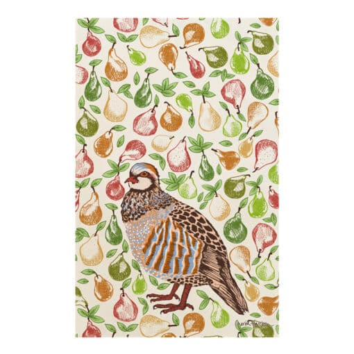Partridge in a Pear Tea Towel by Cherith Harrison