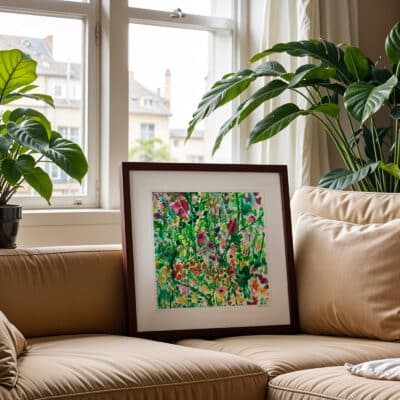 Cherith Harrison Framed Wildflowers Fine Art Print 20 x 20