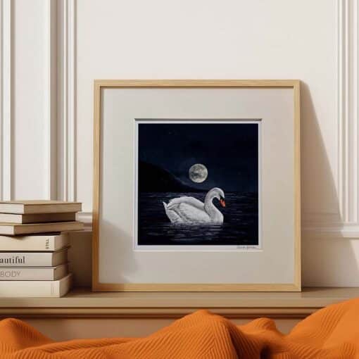 Framed Swan Loch Art Print by Cherith Harrison Framed Swan Loch Art Print by Cherith Harrison