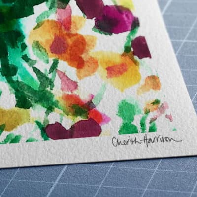 Watercolour Wildflowers Fine Art Print - Image 5
