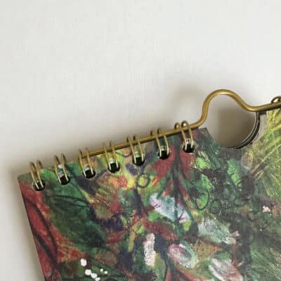 2026 allotment garden calendar with hand-illustrated allotment scenes, slimline gold-wire bound wall calendar