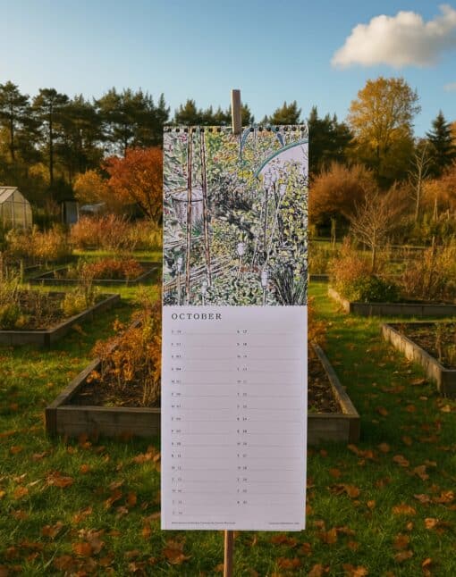 2026 Allotment Garden Calendar in Autumn