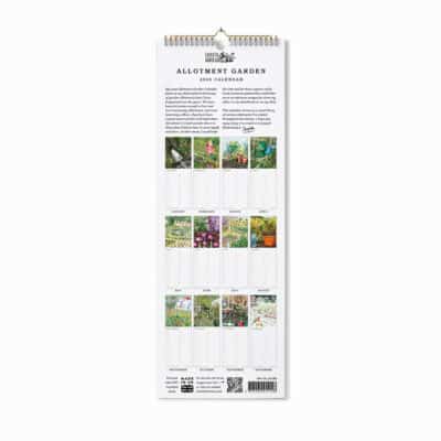 Slim Garden Allotment 2026 Calendar with Gold Wire Back Cover