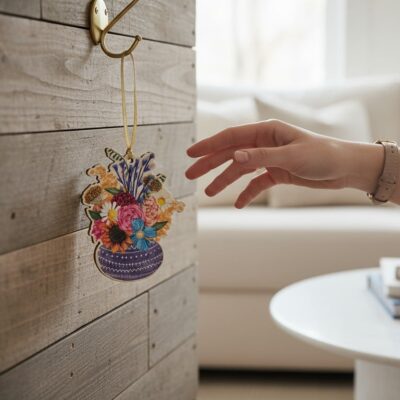 Floral Wooden Hanging Decoration