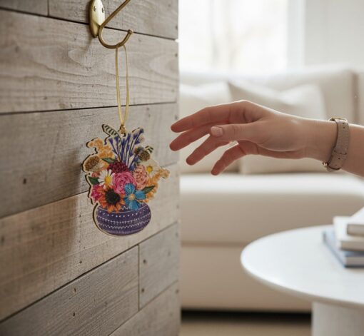 Floral Wooden Hanging Decoration Floral Wooden Hanging Decoration