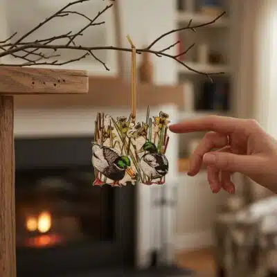 Mallard Ducks Wooden Decoration