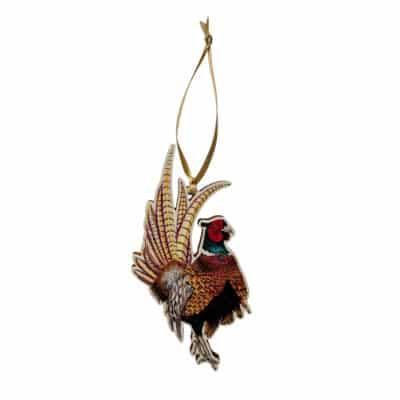 Pheasant Wooden Decoration | Sustainable UK Ornament