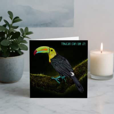 Cherith Harrison Toucan Do It Greeetings Cards with Candle