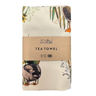 Duck Tea Towel in Folded Kraft Wrap