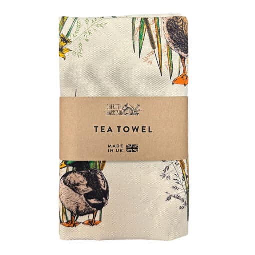 Duck Tea Towel in Folded Kraft Wrap