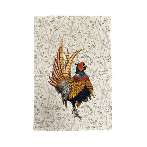 Pheasant Tea Towel Flatlay