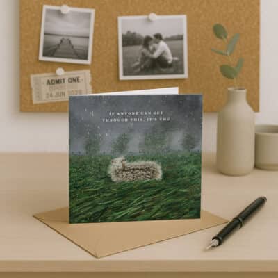 You're Stronger than you think sheep card
